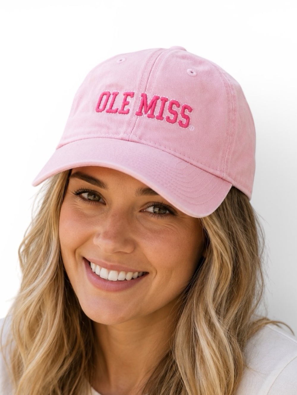 Legacy Pink Ole Miss Baseball Hat Adjustable Cotton Mississippi Rebels Cap